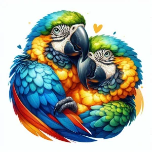 Ara ararauna se tulí