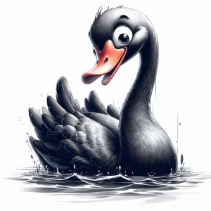Labuť černá cute