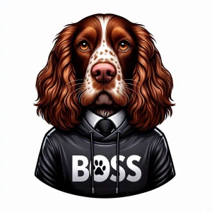 Anglický špringeršpaněl hnědý boss 
