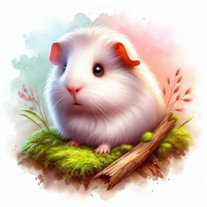 Morče bílé cute