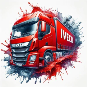 Iveco kamion červený