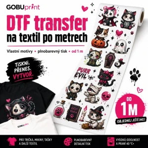 DTF transfer – tisk na metr (vlastní motiv)