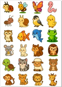 1.Rozlišující nažehlovačky pro mateřské školky – Zvířátka