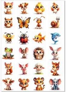 1.Rozlišující nažehlovačky pro mateřské školky – Zvířátka II