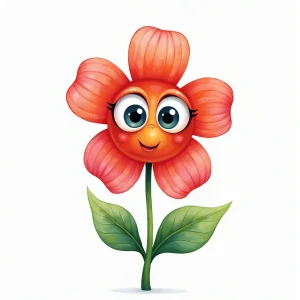 Kytka červená cute