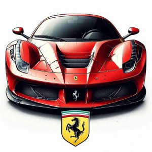 Ferrari červené předek