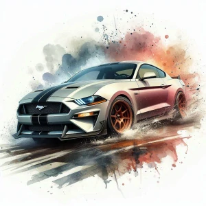 Mustang Shelby v driftu