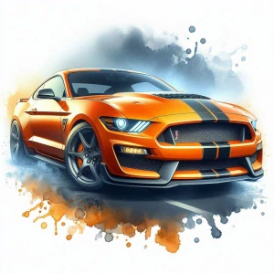 Mustang shelby oranžový