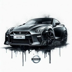 Nissan GTR černý