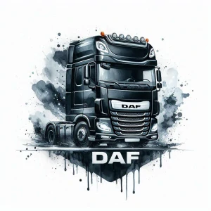 Daf kamion černý