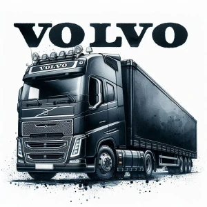 Volvo kamion černý