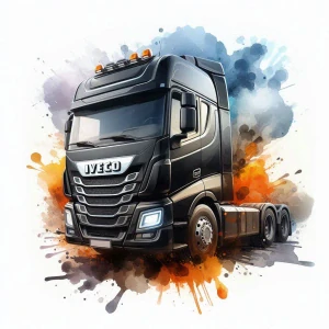 Iveco kamion černý
