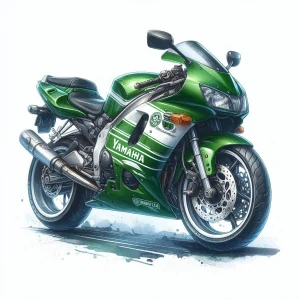 Motorka Yamaha zelená