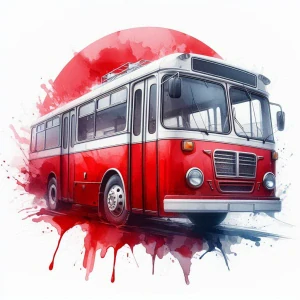 Autobus červený