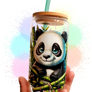 Sklenice s potiskem Panda