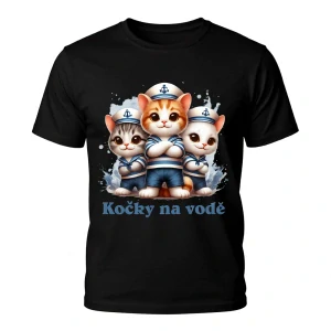 Tričko vodácké - kočky na vodě