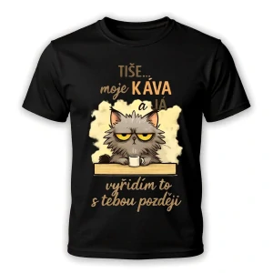 Tričko kočka a káva