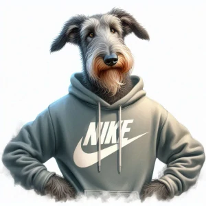 Irský vlkodav v mikině nike