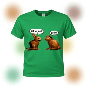 Tričko čokoládový zajíček „Bolí mě prdel!“