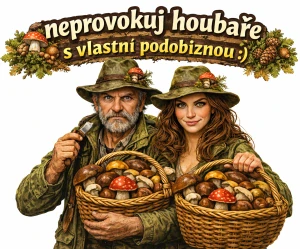 1. Neprovokuj houbaře s vlastní podobiznou