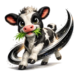 Telátko černobílé