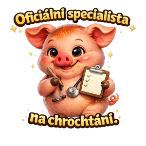 Prase oficialní specialista na chrochtání