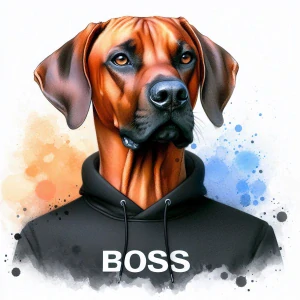 Rhodenský ridgeback v mikině