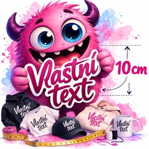 2.Nažehlovací nápis na textil – vlastní text