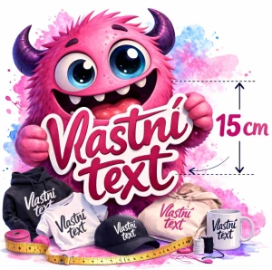 2.Nažehlovací nápis na textil – vlastní text