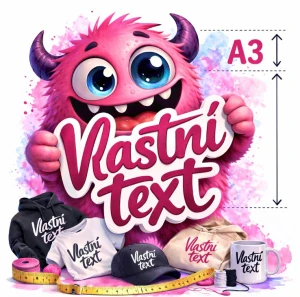 2.Nažehlovací nápis na textil – vlastní text