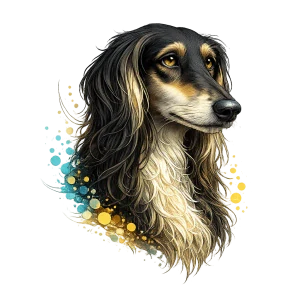 Perský chrt - saluki tmavá