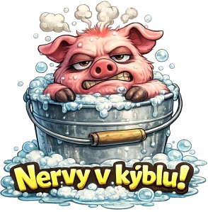 Prase - nervy v kýblu