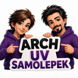 1.UV DTF arch samolepek – vlastní motiv