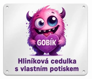1.Hliníková cedulka s vlastním potiskem