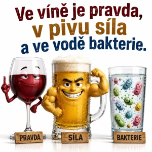 Ve víně je pravda, v pivu síla a ve vodě bakterie