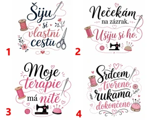 Švadlenka a texty - 4 motivy