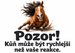 Pozor kůň a reakce