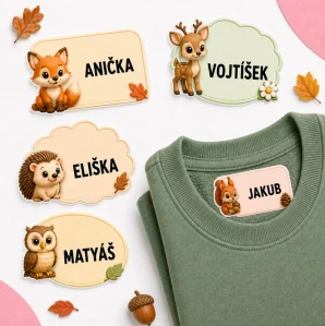 Jmenovky lesní zvířátka 24ks