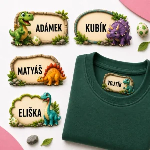 Jmenovky dinosauři 24ks