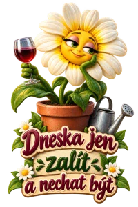 Unavená květina, víno a klid