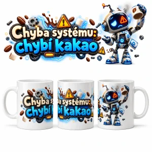 Keramický hrnek - robot a kakao