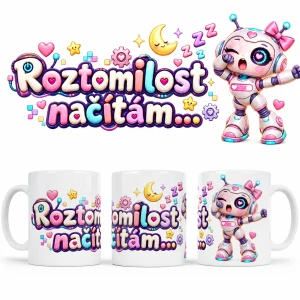 Keramický hrnek roztomilá robotka