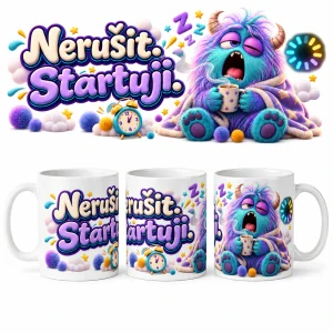 Keramický hrnek - příšerka startuje