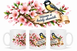 Třešňové květy se sýkorkou