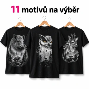 Tričko s lesním zvířetem – 11 motivů na výběr
