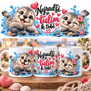 Keramický hrnek - tuleni