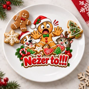 Vánoční talíř perníček - nežer to