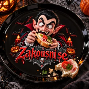 Halloweenský talíř – upír