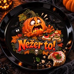 Halloweenský talíř – dýně