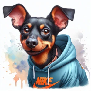 Neměcký pinč v mikině funny